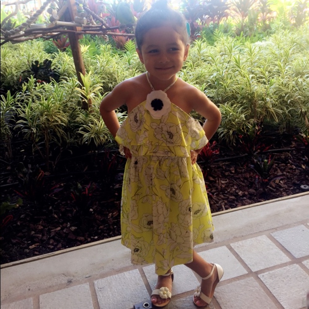Janie and Jack Neon Yellow Dress 🖤